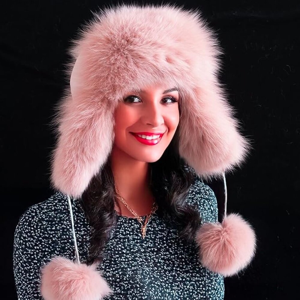 Fox Raccoon Fur Hat - Picture 3 of 5